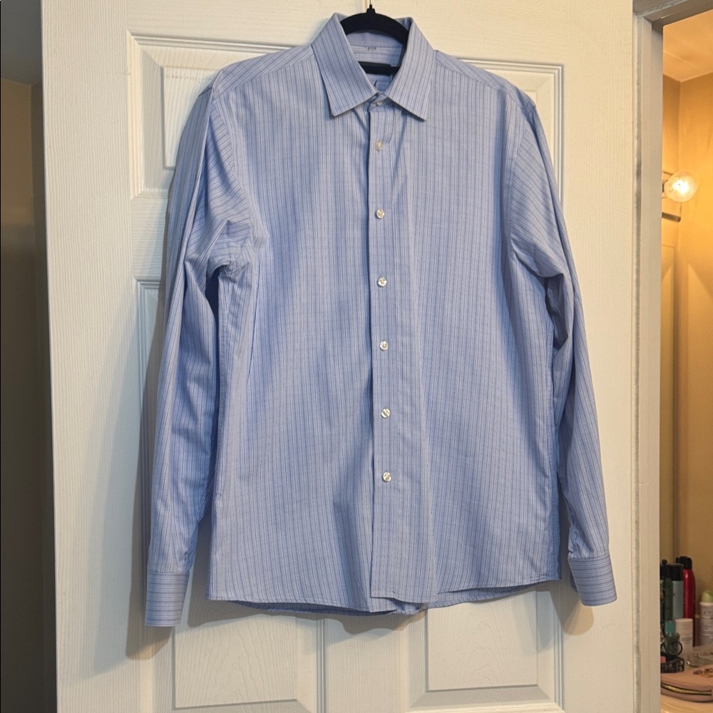 Nautica Light Blue Pinstripe Dress Shirt